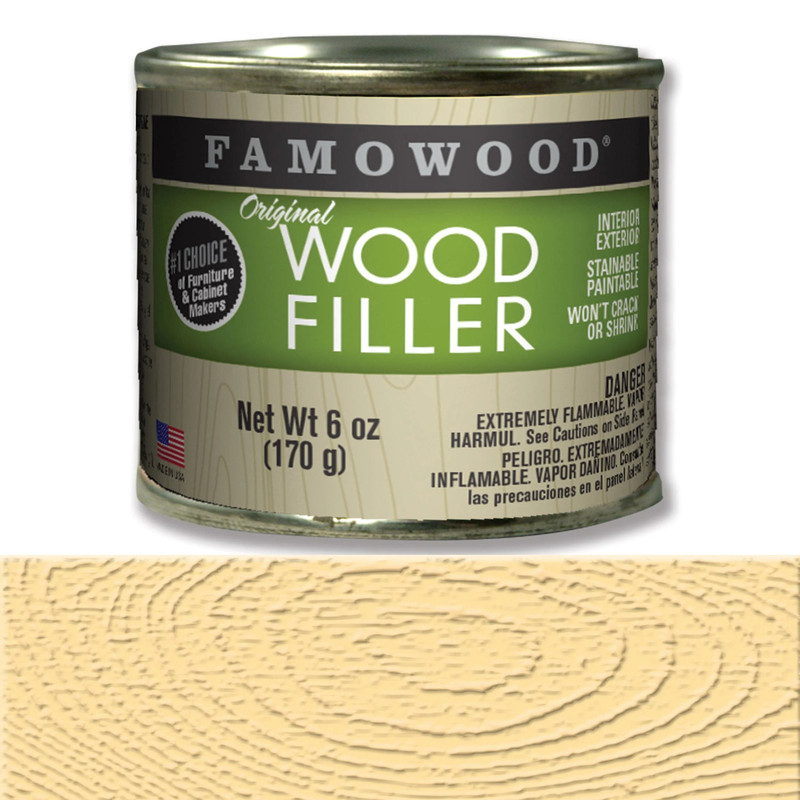 Wood Filler - Solvent Based - 6 oz - Color:Natural